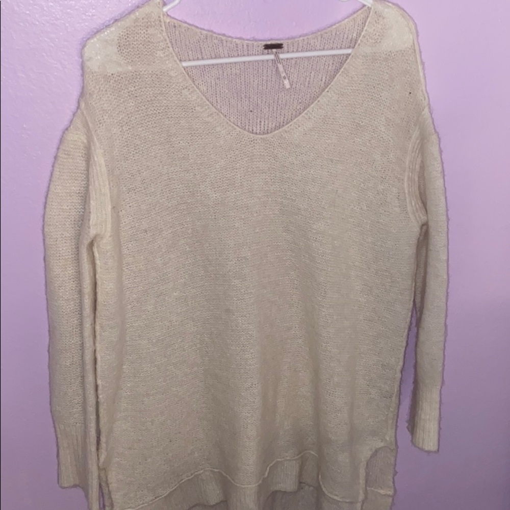 Cream free people sweater